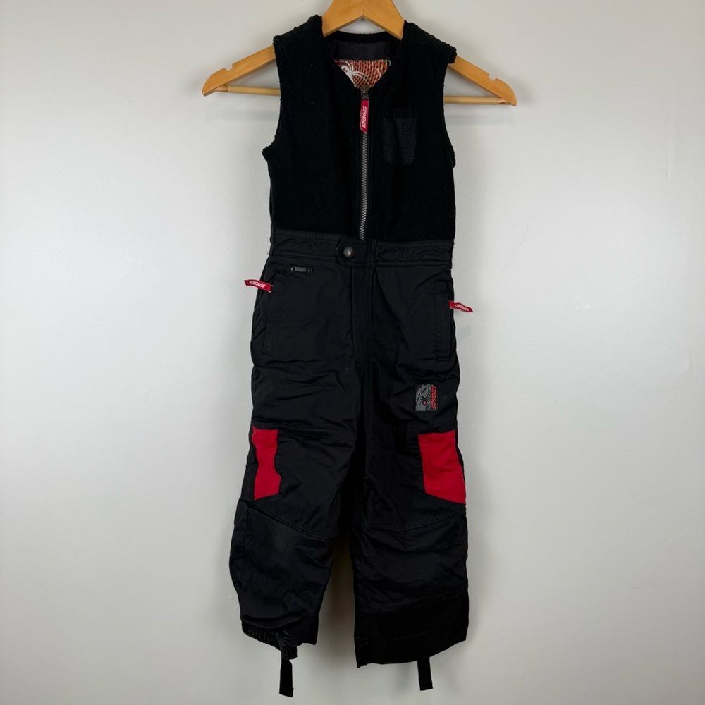 Spyder Bib Pant Snow pants Ski Snowboard Pant Kids Size 4 Black